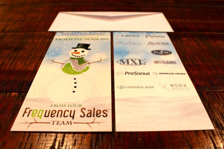 Frequency Sales holiday card design & printing by Stoltz Design