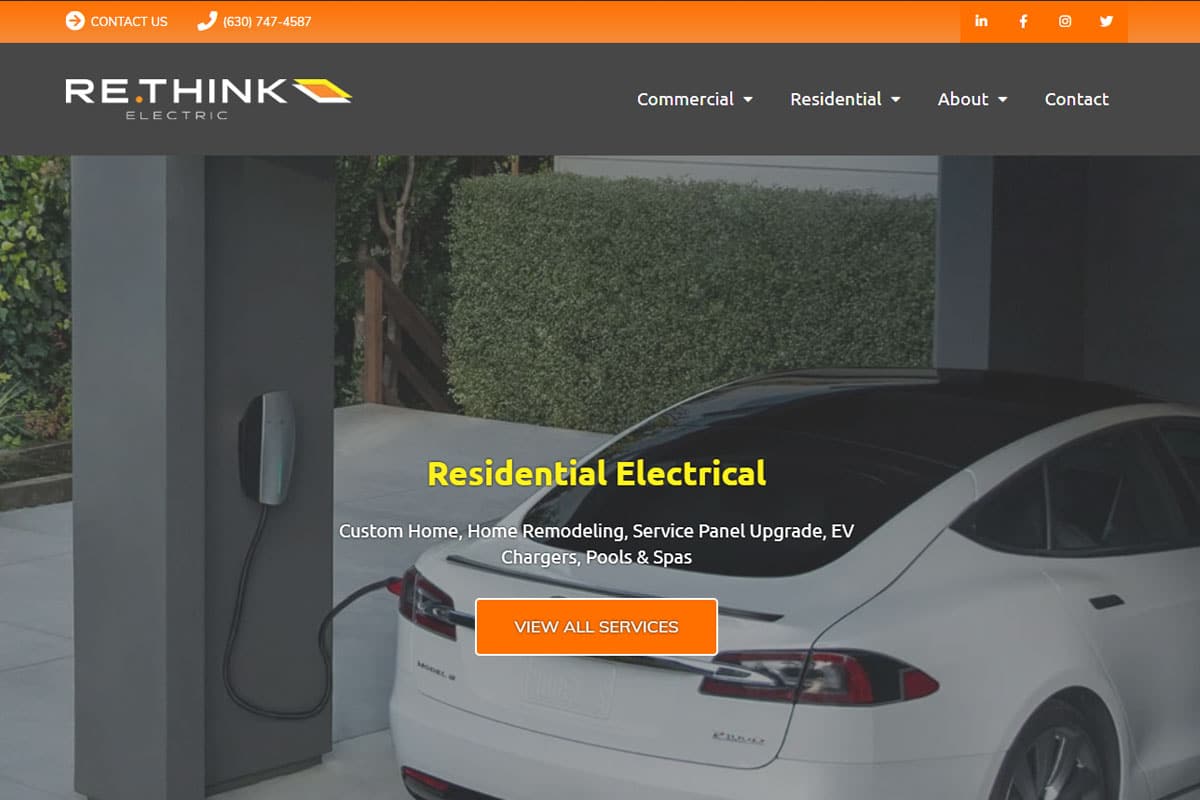 Website design for Rethink Electric